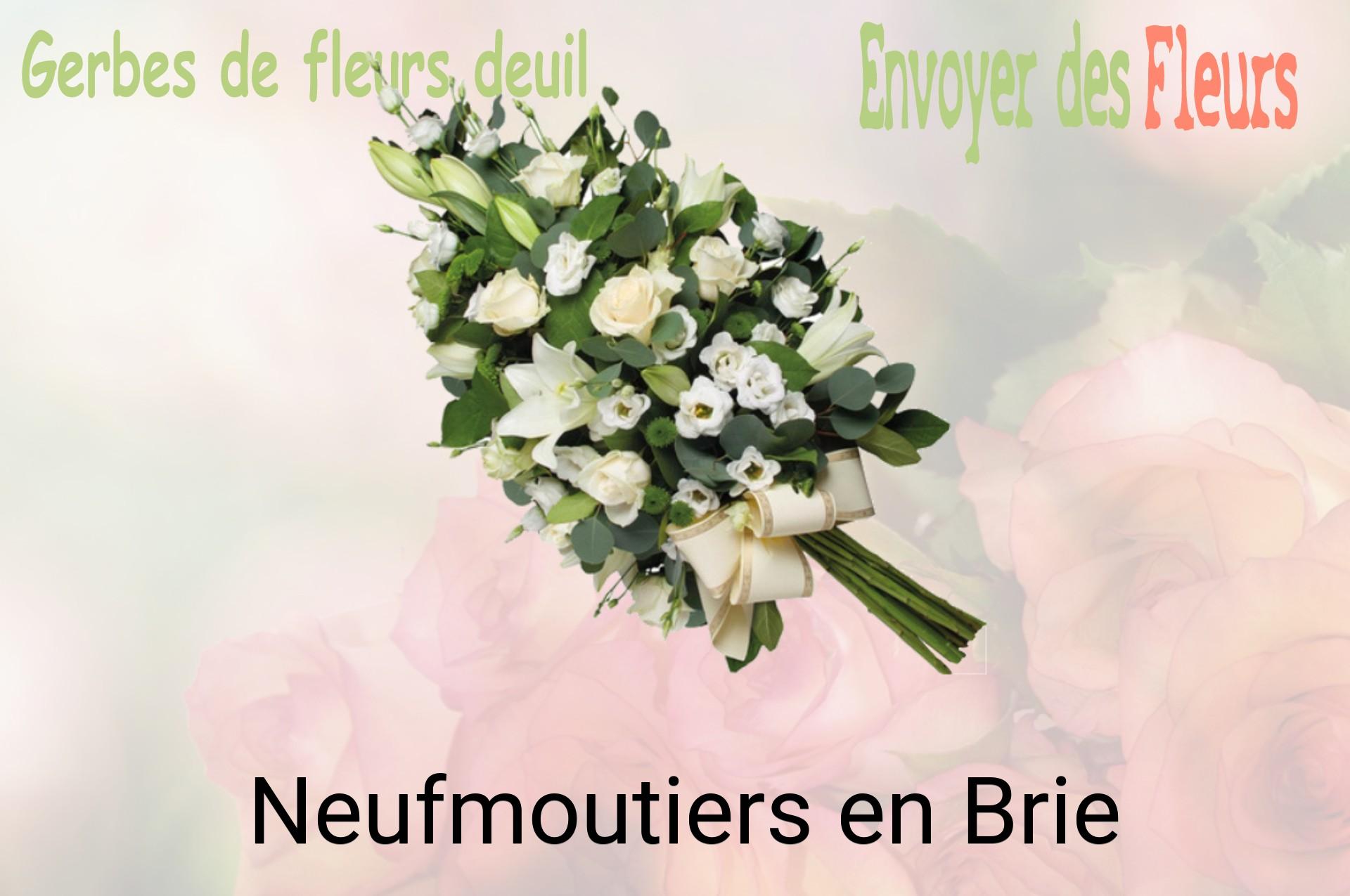 Gerbe de fleurs de deuil livrée à Neufmoutiers-en-Brie